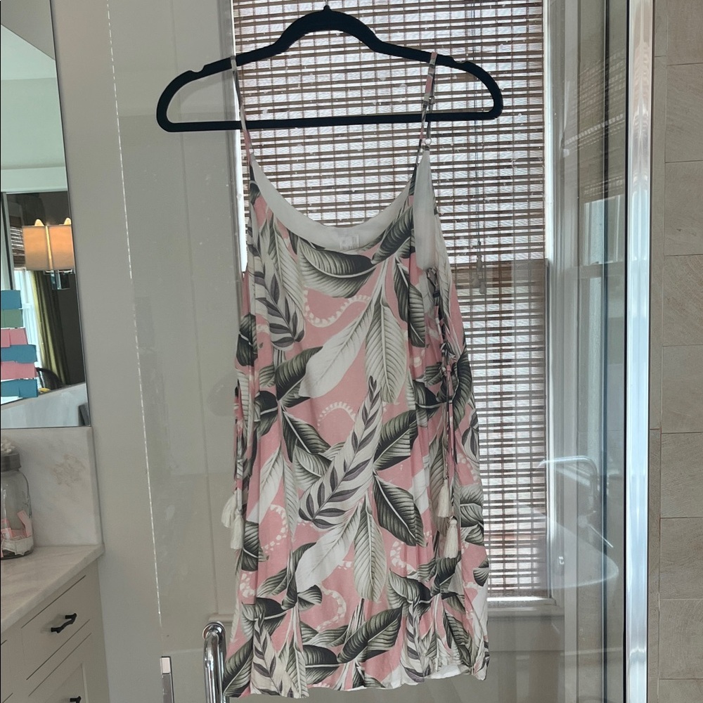 Floral Pink and Green Women's Top